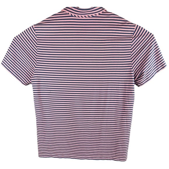 Men's Vineyard Vines Striped Pink Blue Polo w/Pocket - Picture 2 of 6